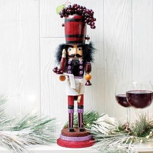 Kurt Adler Christmas Wine Nutcracker 19”
